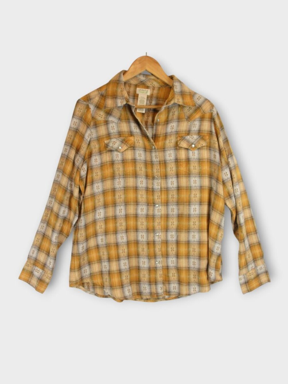 Wrangler Pearl Snap As Real As Long Sleeve Western Shirt Size XL